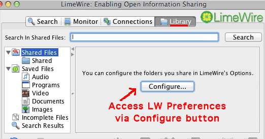 limewire pour mac os x version 10.4.11