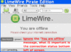 DO NOT UPDATE your LimeWire version: LW still works fine with version 5.5.10, but do not attempt to use later version !!!-lpe-no-connection-message2b.gif