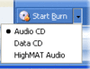 Windows Media Player 10 Guide:  Adding Songs to Your Library and Burning CDs-start-burn.gif